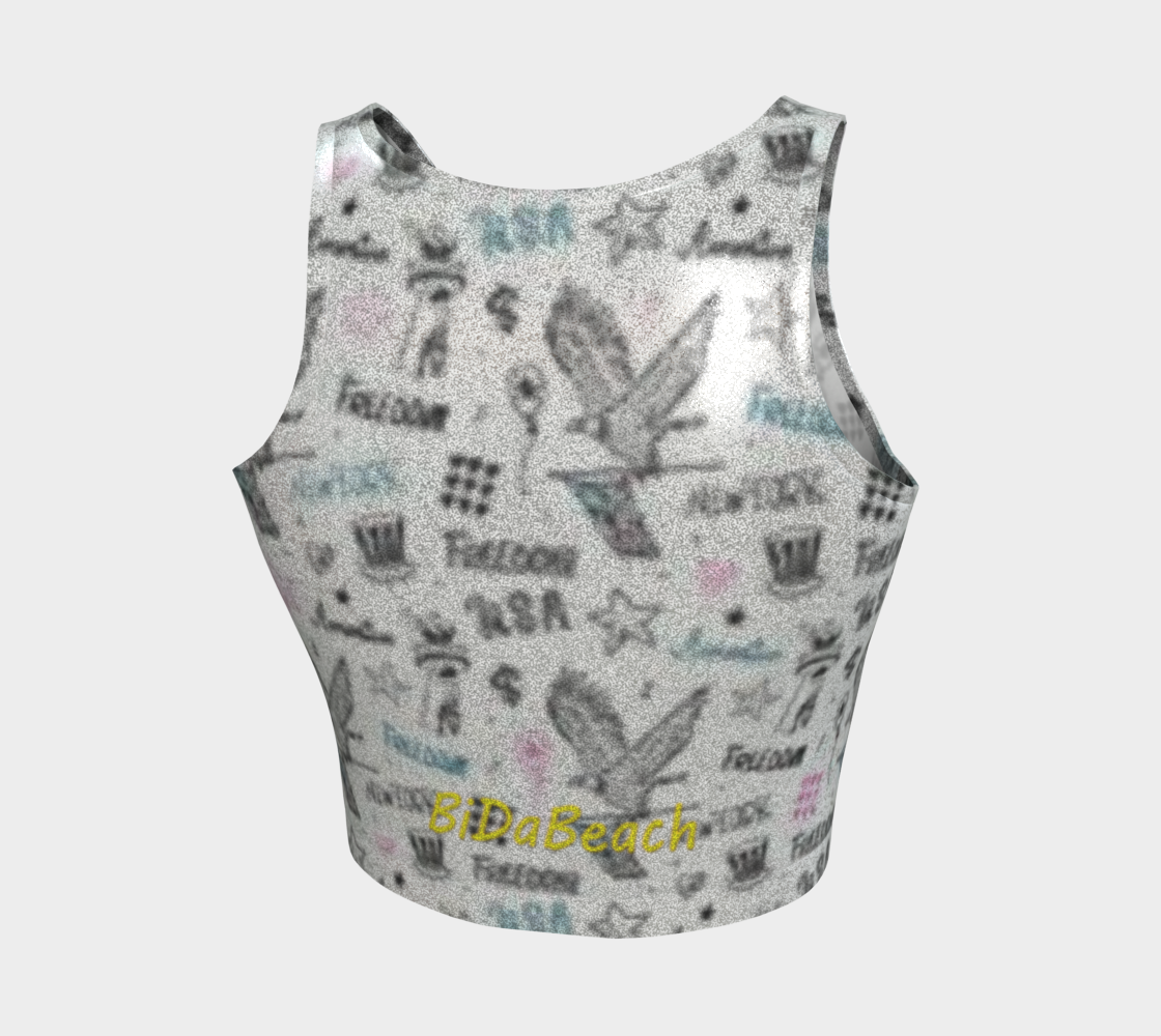 USA 250 Women's Glitter Freedom Crop Top