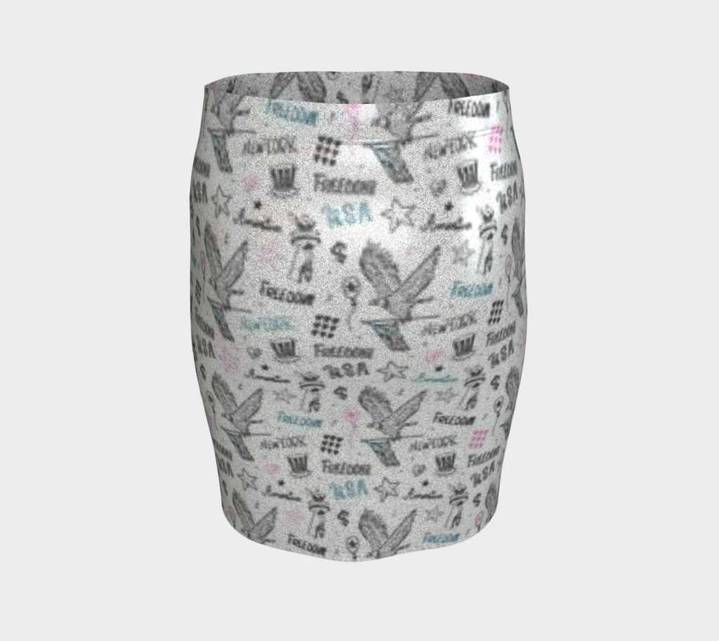 USA 250 Women's Glitter Freedom Fitted Skirt
