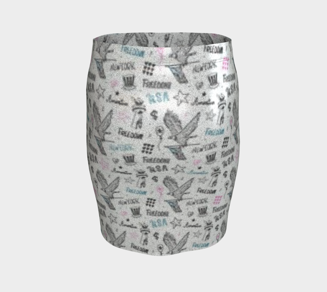 USA 250 Women's Glitter Freedom Fitted Skirt