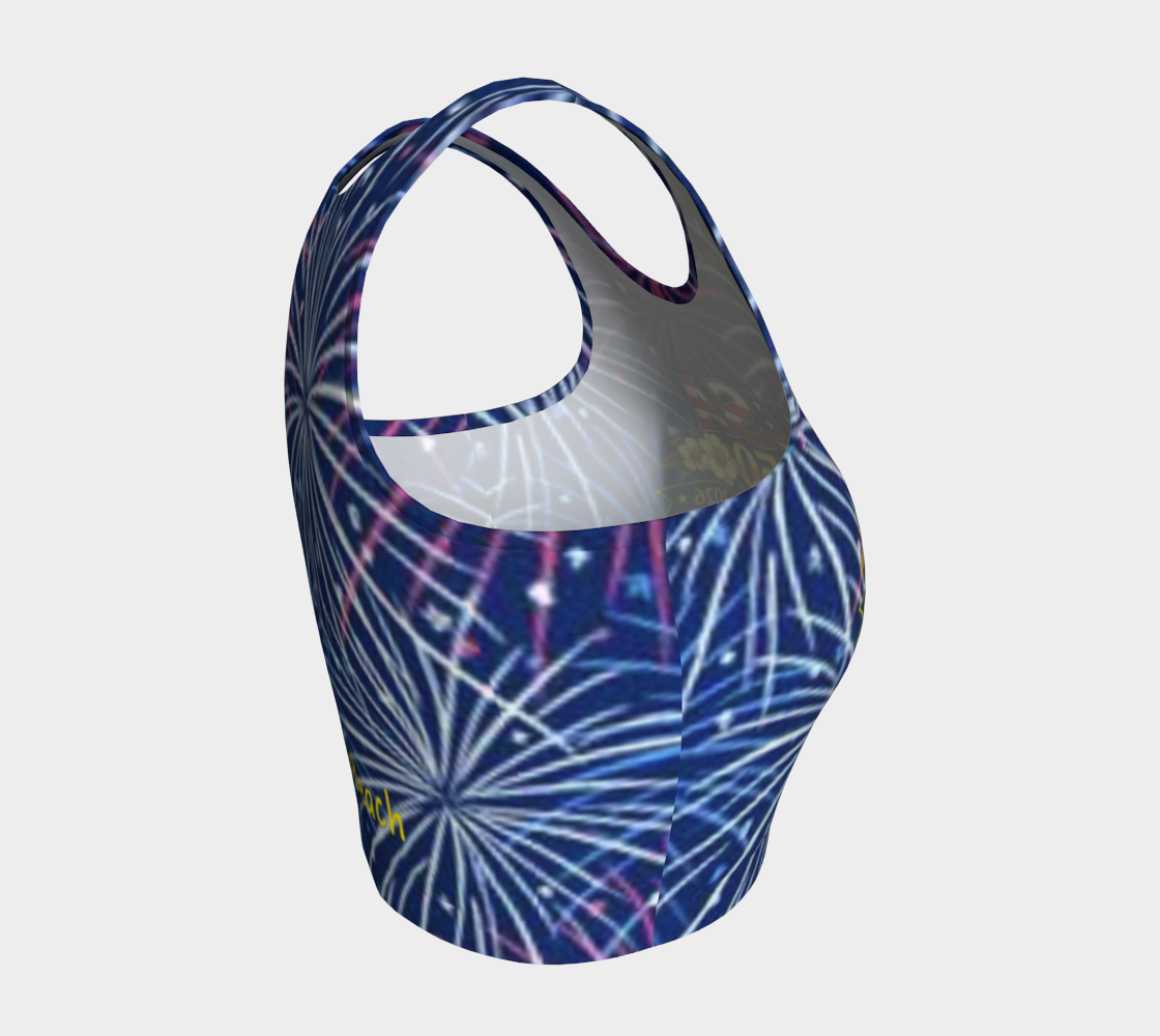 USA 250 Women's Fireworks Crop Top