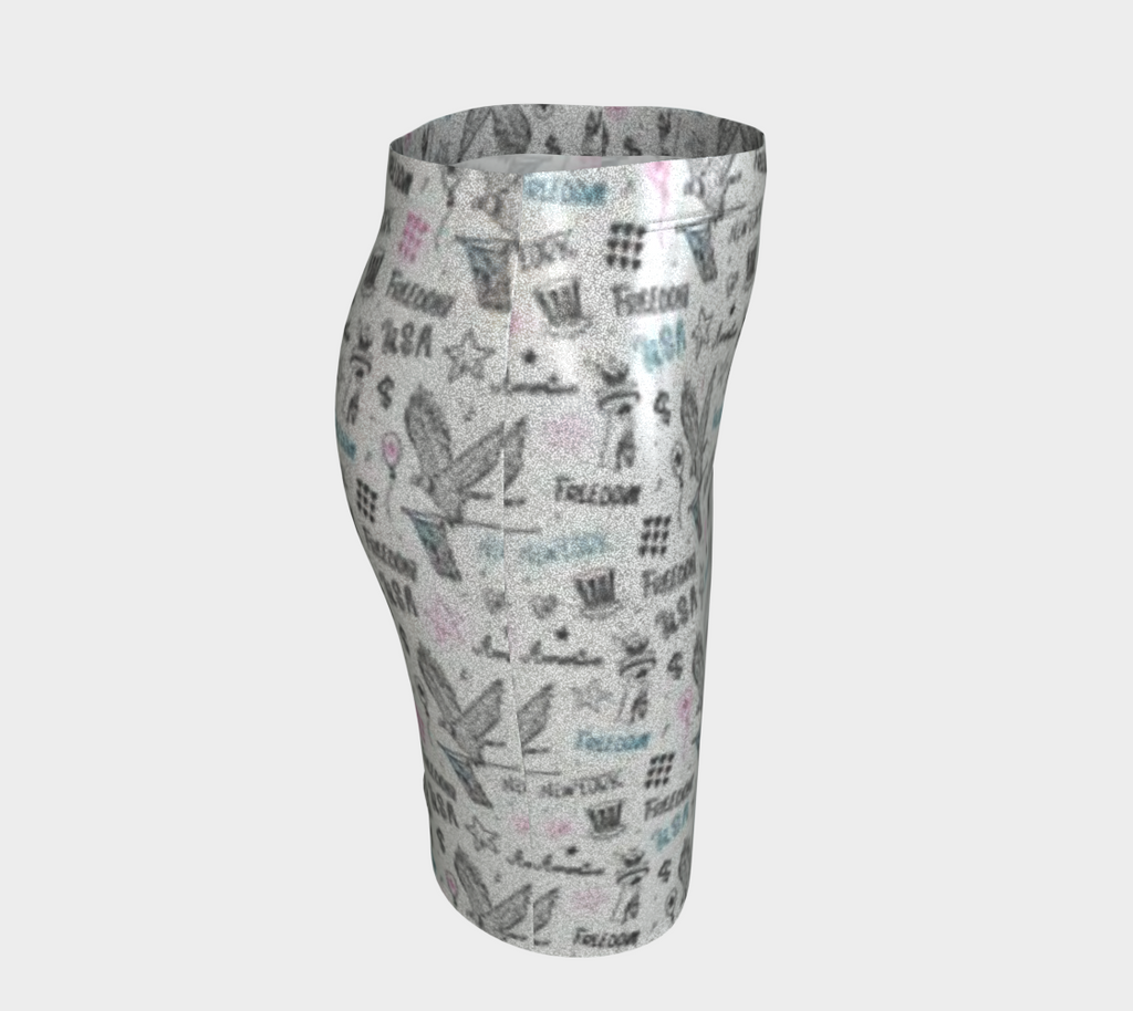 USA 250 Women's Glitter Freedom Fitted Skirt
